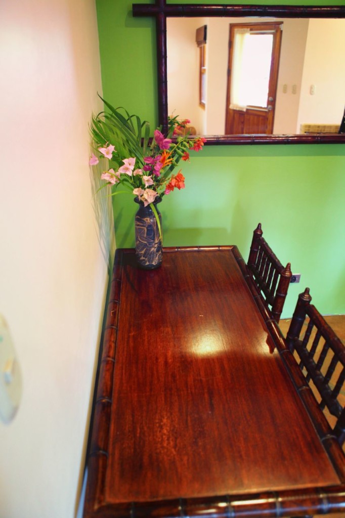 The casita dining table at Casa Colorado, a vacation rental home with a private pool in Tamarindo, Costa Rica